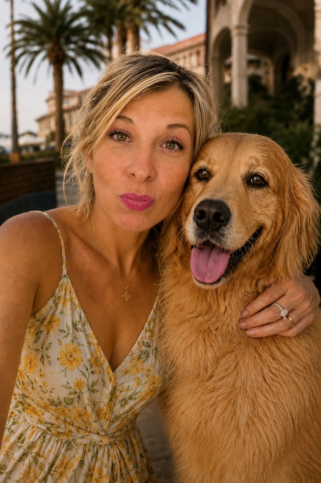 Marta con Brenda, il Golden Retriever che dà il nome a Brenda Digital Studio